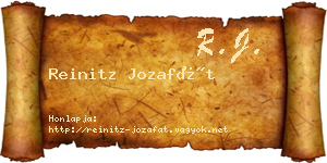 Reinitz Jozafát névjegykártya